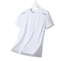 Men's Ice Silk Round Neck Solid Color Quick-Drying T-Shirt