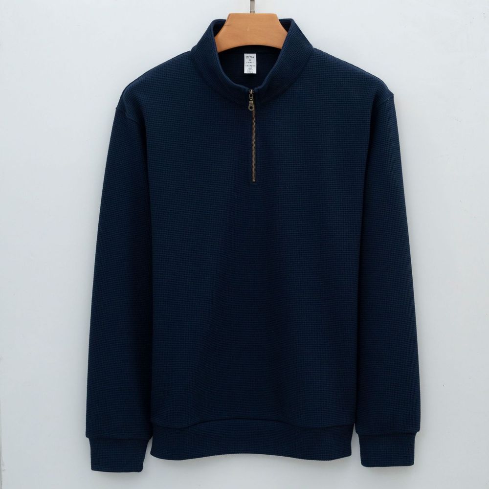 Men's Half-zip Loose Long-sleeved Casual Hoodie